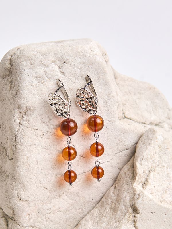 Серьги с янтарём К-Р 450108